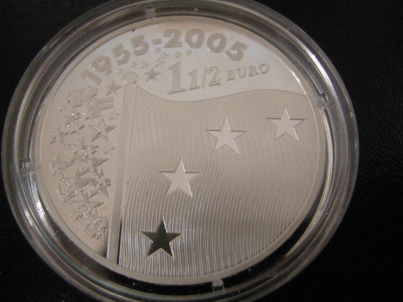 (afbeelding voor) 1½ Euro Frankrijk 2005 Proof 50 jaar EUROPA